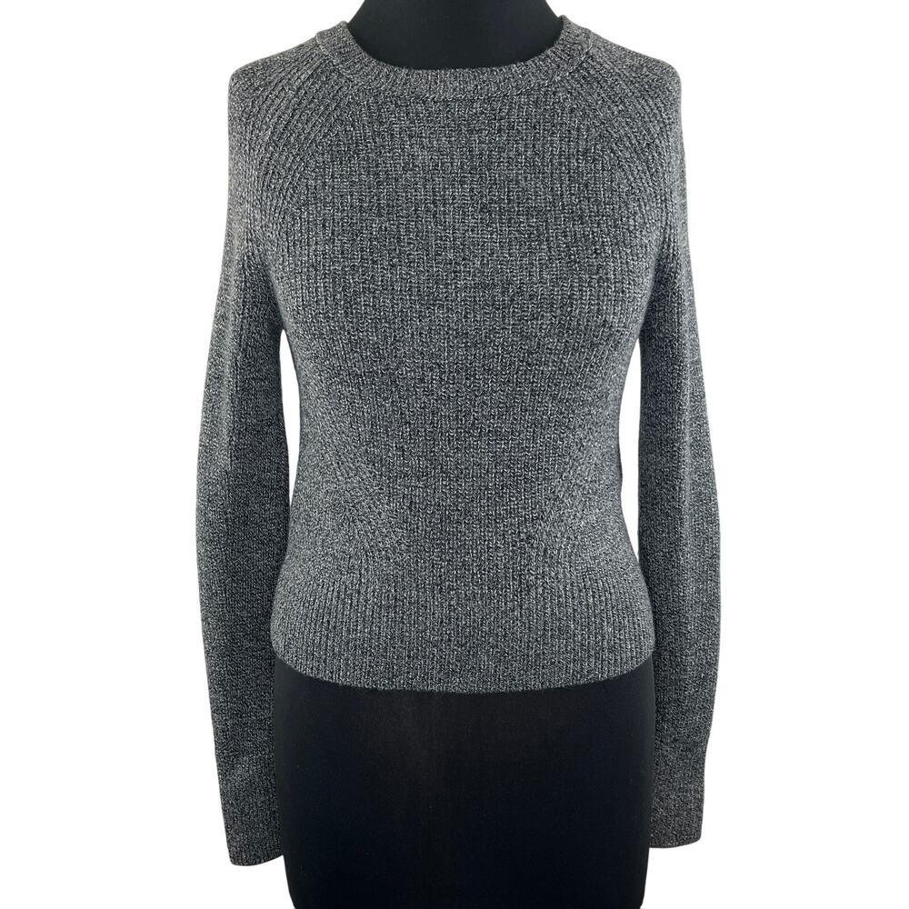 Banana Republic Heritage Collection Gray Marled Knit Long Sleeve Sweater S Small